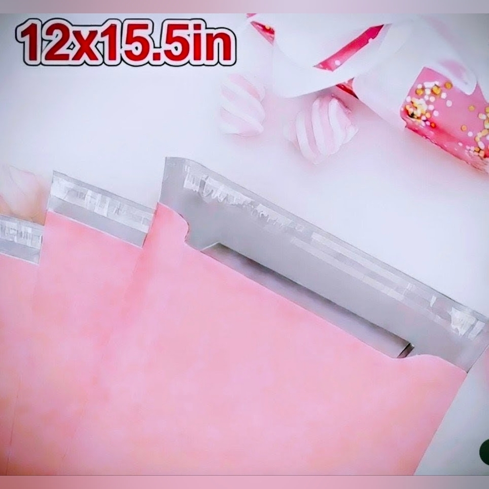 NWoT 💗 POLY MAILERS 💗 Large 12" x 15.5" (10) 🌞 SOLID PINK